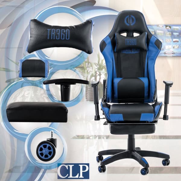CLP Kontorsstol XL Turbo Konstläder med fotstöd