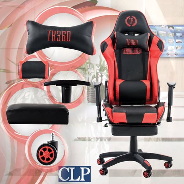 CLP Kontorsstol XL Turbo Konstläder med fotstöd