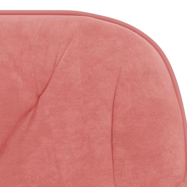 vidaXL Snurrbar kontorsstol rosa sammet