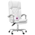 Miniatyrbillede 9 af 11: vidaXL kontorstol med massagefunktion kunstlæder hvid