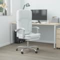 Miniatyrbillede 2 af 11: vidaXL kontorstol med massagefunktion kunstlæder hvid