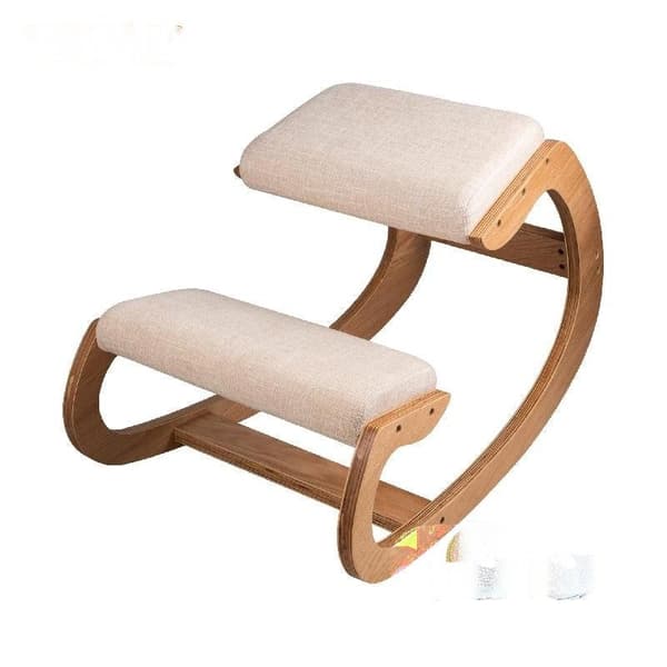 Ergonominen Polvituoli - Luonnollinen Koivupuu, 100kg Kestävyys, Ryhdin Korjaus & Kivunlievitys