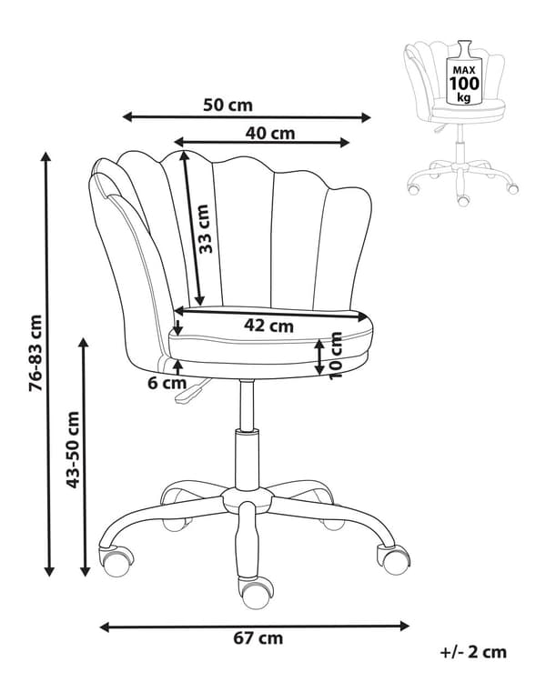 Kontorsstol Grön Sammet Justerbar Höjd Hemmakontor Barnrum Art Déco Klassisk Modern Design