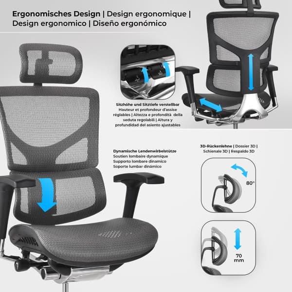 CLP Toimistotuoli Spokane Ergonominen