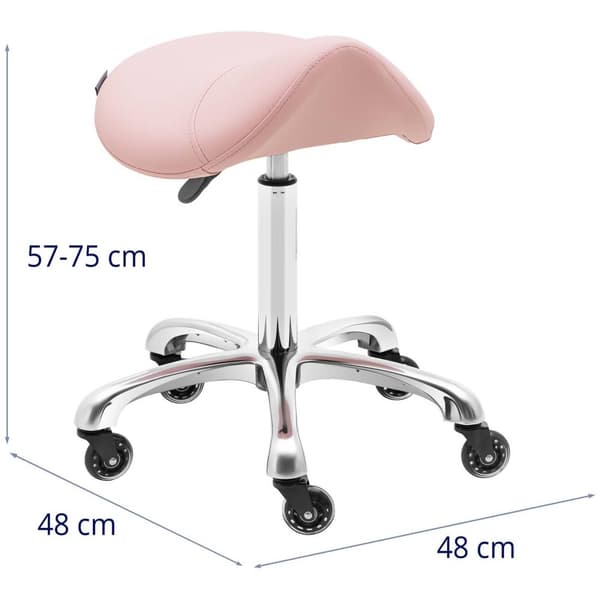 physa Sadelstol - 570–750 mm - 150 kg - Puderrosa