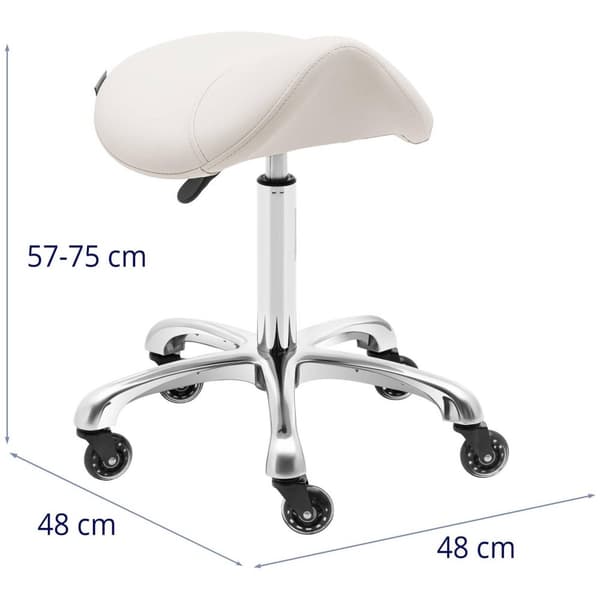 physa Sadelstol - 570–750 mm - 150 kg - Beige