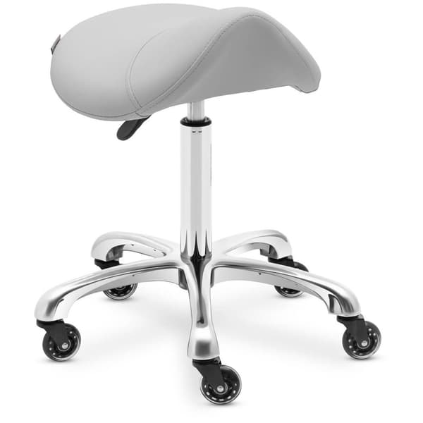 physa Sadelstol - 570–750 mm - 150 kg - Ljusgrå