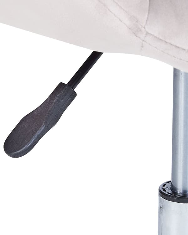 Kontorsstol Grå Sammet Justerbar Höjd Femfotskryss Elegant Design Hemmakontor