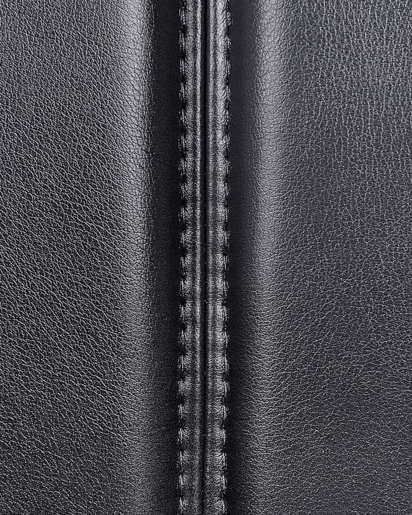 Kontorsstol Svart Konstläder Justerbar Höjd Elegant Design Hemmakontor