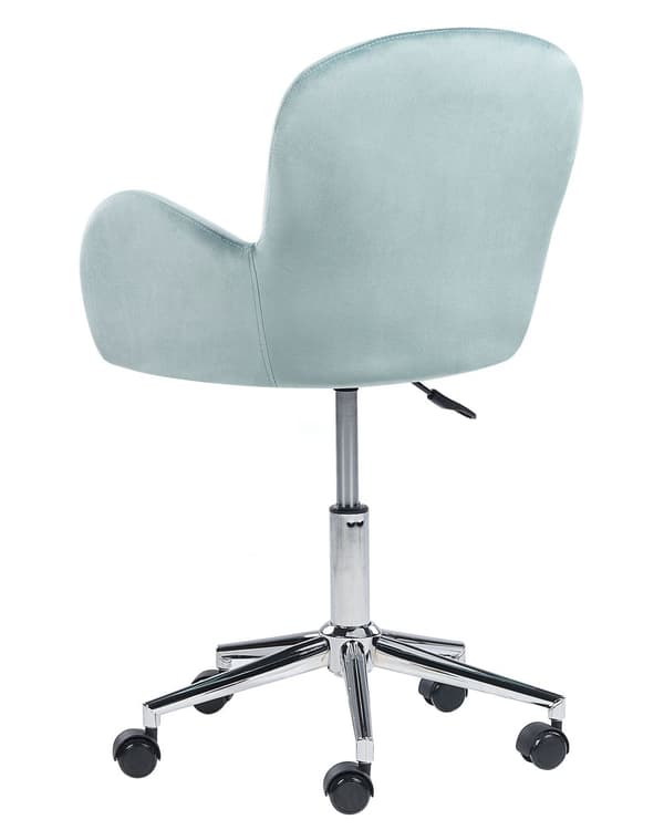 Kontorsstol Mintgrön Sammet Justerbar i höjdled Snurrstol Femfotskryss Modern Design Hemmakontor