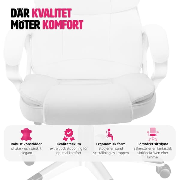Skrivbordsstol Jonas - vit