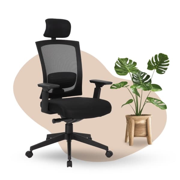 Kontorsstol Joy Comfort - Ergonomisk - Svart