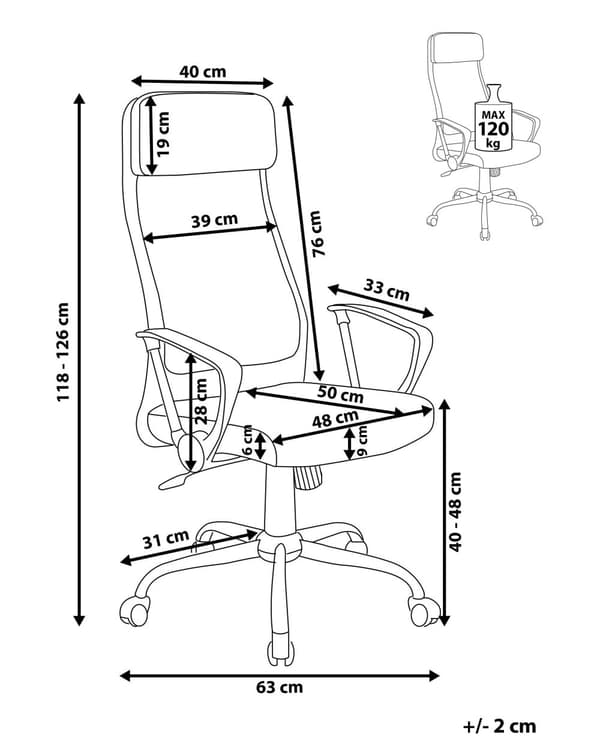 Työtuoli beige kangas verhoiltu säädettävä kääntyvä kallistuva ergonominen pyörillä moderni tyyli