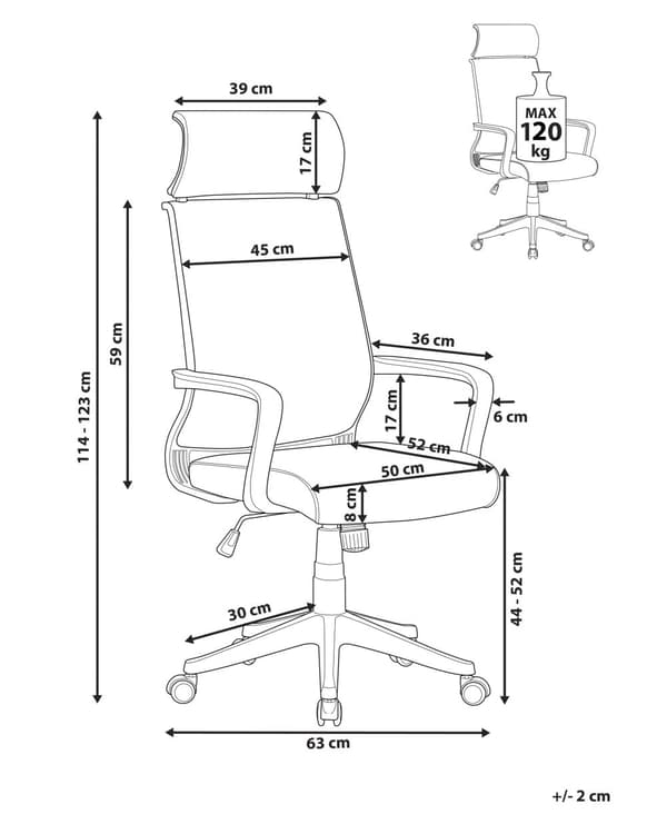 Kontorsstol Svart konstläder Svängbar Gaslyft Justerbar Höjd med Hul Ergonomisk Modern Design Hemmakontor