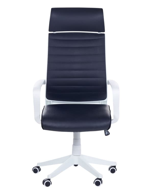 Kontorsstol Svart konstläder Svängbar Gaslyft Justerbar Höjd med Hul Ergonomisk Modern Design Hemmakontor