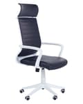 Miniatyrbild 1 av 11: Kontorsstol Svart konstläder Svängbar Gaslyft Justerbar Höjd med Hul Ergonomisk Modern Design Hemmakontor