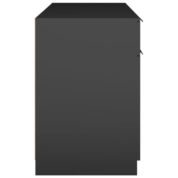 vidaXL Työpöytä musta 100x50x75 cm tekninen puu
