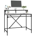 Miniatyrbilde 4 av 10: vidaXL Skrivebord grå sonoma 100x50x90 cm konstruert tre og jern