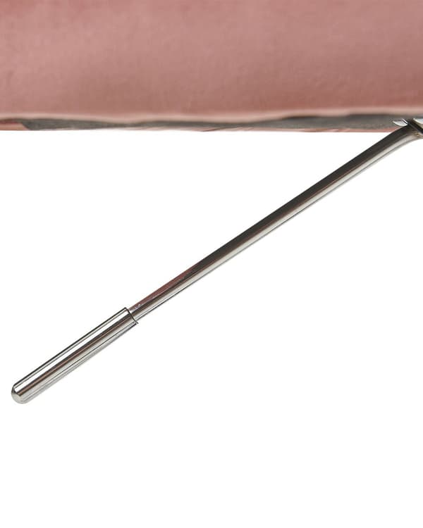 Työtuoli pastellipinkki sametti verhoiltu 60 x 75-85 cm säädettävä pyörillä kääntyvä napitettu glamour
