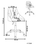 Miniatyrbillede 3 af 9: Kontorstol Lyserød Velour Moderne Skrivebordsstol med Hjul Drejestol til Pigeværelse Ergonomisk Stol med Armlæn