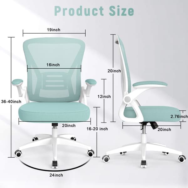 Ergonominen työtuoli, korkeussäädettävä kääntyvä tuoli kotiin ja toimistoon