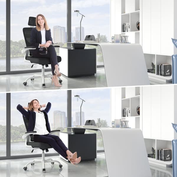 Ergonomisk kontorstol, højdejusterbar drejestol til hjemmet og kontoret