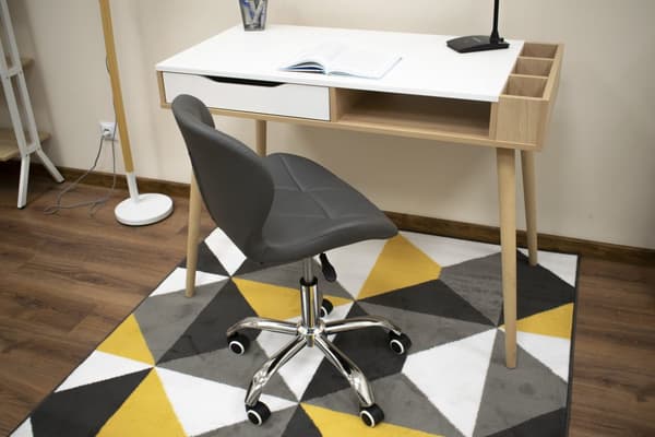 Työtuoli AVOLA - ergonominen - ECO-nahka - harmaa