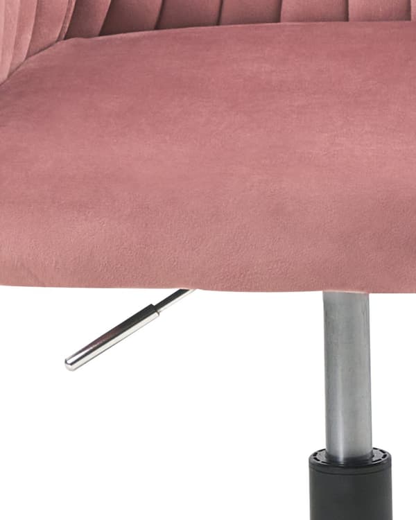 Kontorstol Rosa Fløyel Justerbar Svingbar Moderne design Hjemmekontor