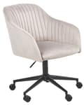 Miniatyrbilde 4 av 10: Kontorstol Taupe Fløyel Justerbar Svingbar Moderne design Hjemmekontor