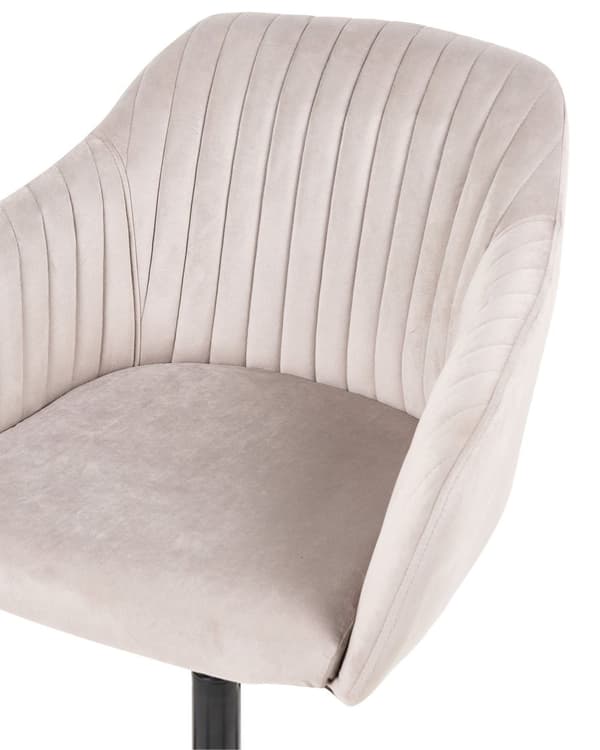 Kontorstol Taupe Fløyel Justerbar Svingbar Moderne design Hjemmekontor