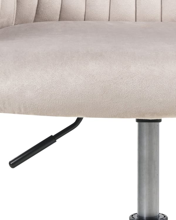 Kontorstol Taupe Fløyel Justerbar Svingbar Moderne design Hjemmekontor