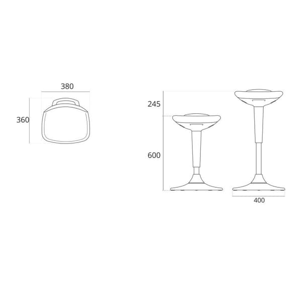 Balance skammel SWING sort