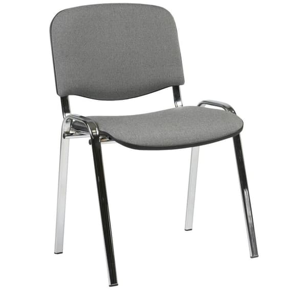 Gjestestol ISO grå/krom
