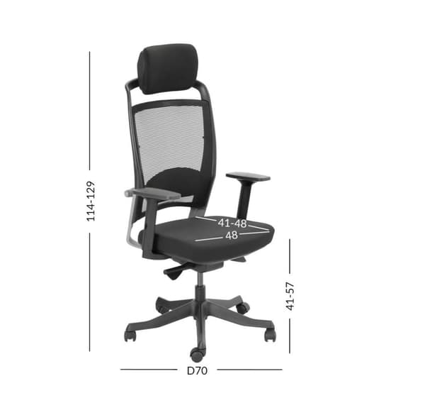 Arbejdsstol FULKRUM sort