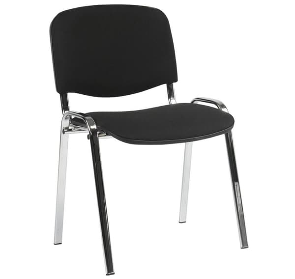 Gæstestol ISO sort/krom