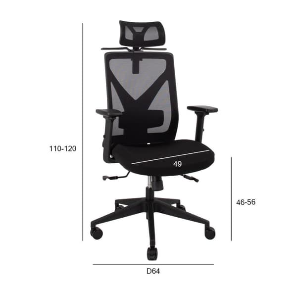 Arbejdsstol MIKE sort