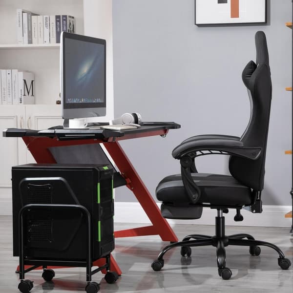 Rootz Gaming Chair - Sort - Skum, Pu - 24,4 cm x 20,47 cm x 50,39 cm
