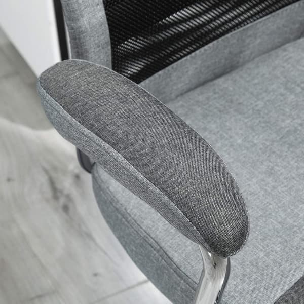 Rootz Kontorstol med Ergonomisk Design - Lysegrå, Sort - Skum, Nylon, Stål - cm x 25,59 cm x 46,85 cm
