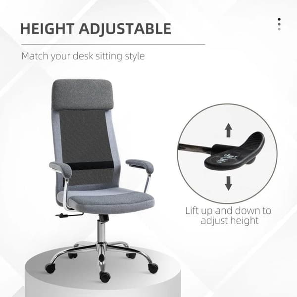 Rootz Kontorstol med Ergonomisk Design - Lysegrå, Sort - Skum, Nylon, Stål - cm x 25,59 cm x 46,85 cm