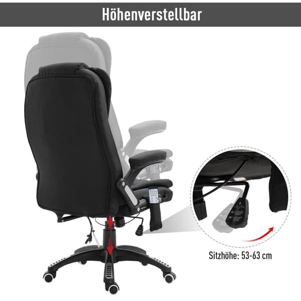 Rootz Executive -tuoli - musta - pellava, vaahto, nailon - 26,38 cm x 26,38 cm x 49,6 cm