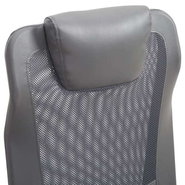 Rootz Kontorsstol Executive - Grå - Skum, Läder, Metall - 25,59 cm x 23,94 cm x 48,03 cm