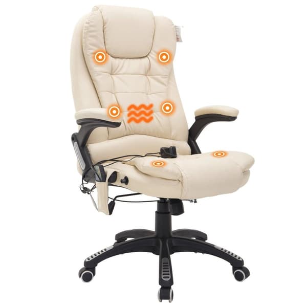 Rootz Officen pyörivä tuoli - Crème - Leer, PVC - 24,41 cm x 26,77 cm x 47,64 cm