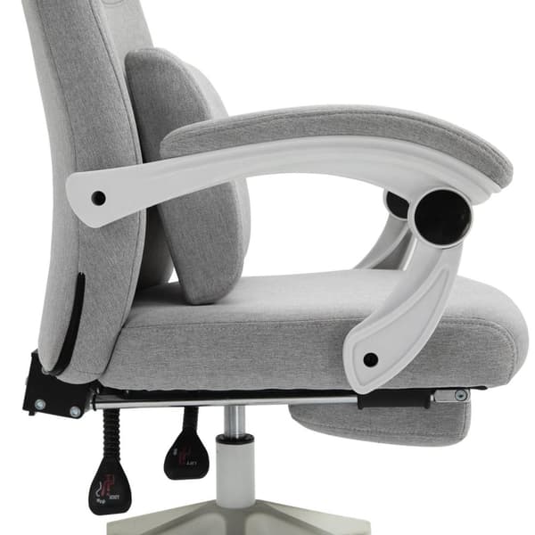 Rootz Kontorstol - Drejestol - Executive stol - Ergonomisk - 51 x 50 x 117-127 cm - Justerbar - Fodstøtte - Vippefunktion - Grå