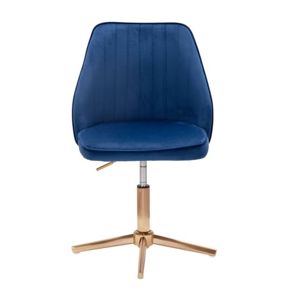 Rootz Snurrstol - Köksstol - Kontorsstol - Skalstol - Justerbar - Design - Sammet - Blå - Modern