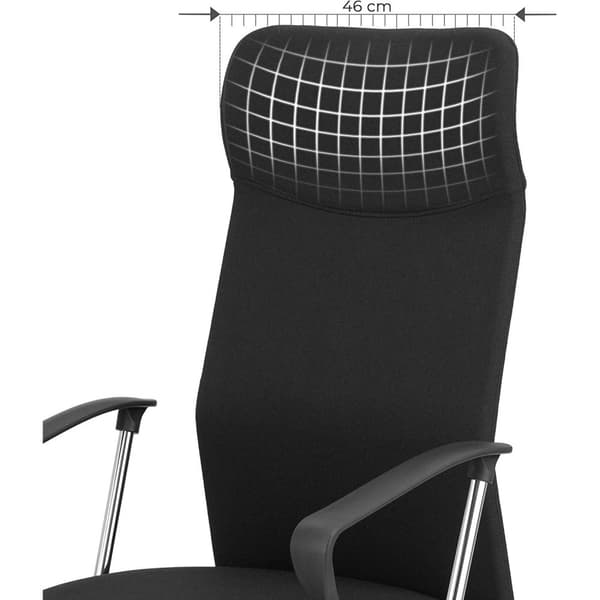 Rootz Kontorsstol - Snurrstol - Ergonomisk - Executive Stol - Höjdjusterbar - Klädd - Svart - 63 x 63 x (110-120) cm