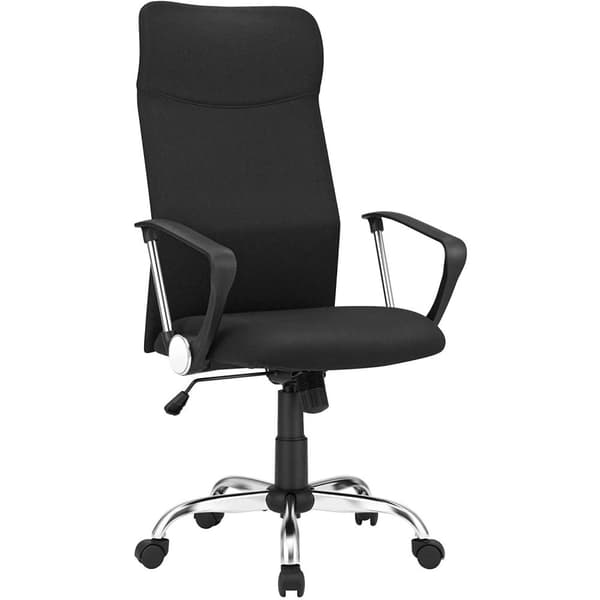 Rootz Kontorsstol - Snurrstol - Ergonomisk - Executive Stol - Höjdjusterbar - Klädd - Svart - 63 x 63 x (110-120) cm