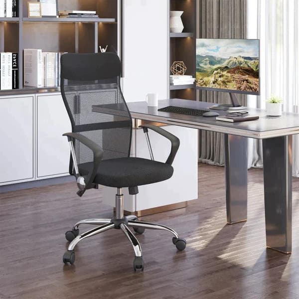 Rootz Office Chair - Gaming Chair - Desk Chair - Swivel Chair With Rocker Function - Height Adjustable - Foam - Black