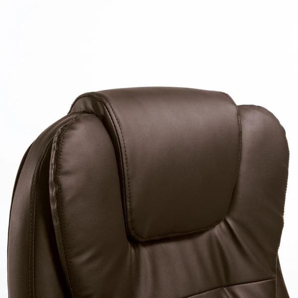 Rootz Office Chair - Vibrating Massage Chair - Massage Chair - Gaming Chair - Computer Chair - Leather - Brown