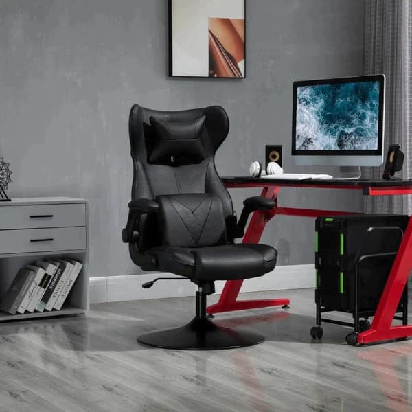 Rootz Gaming Chair - Datorstol - Kontorsstol - Skrivbordsstol - Snurrstol - Svart - 67x75x112 cm