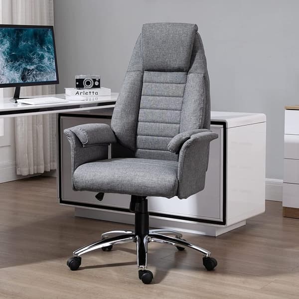 Rootz Kontorstol - Ergonomisk drejestol - Højdejusterbar - Lysegrå - 68 x 72 x 120-126 cm
